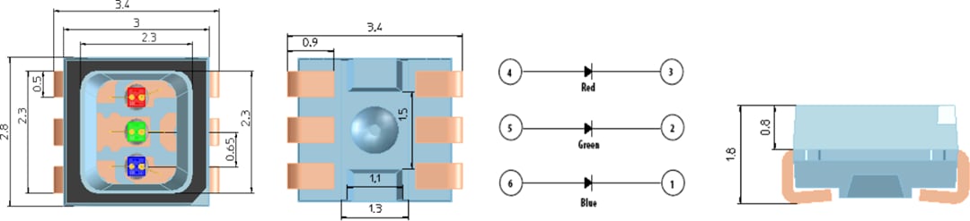 Broadcom OneLED Water Resistant, High Brightness LEDs