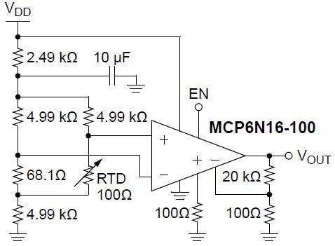 Microchip Technology MCP6N16 ゼロドリフト計装アンプ