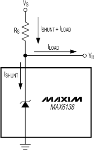ブロック図 - Analog Devices / Maxim Integrated MAX6138 分流圧リファレンス