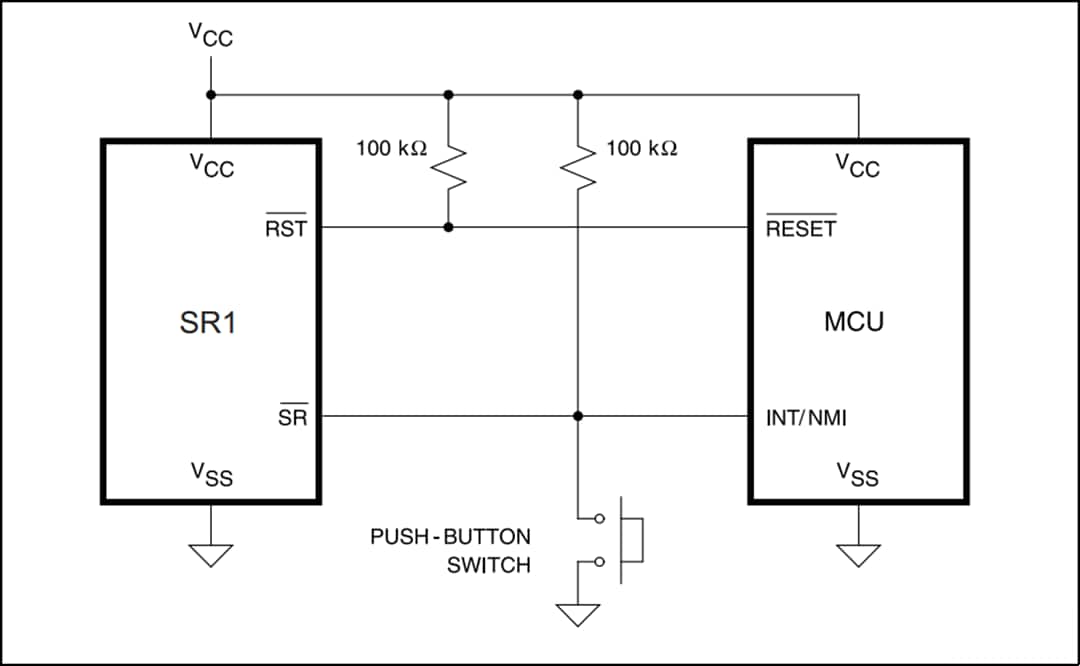 アプリケーション回路図 - STMicroelectronics SR1スイッチIC