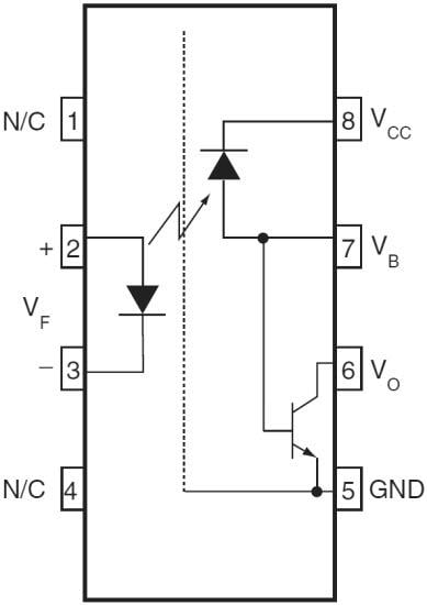 onsemi 高速トランジスタ オプトカプラ