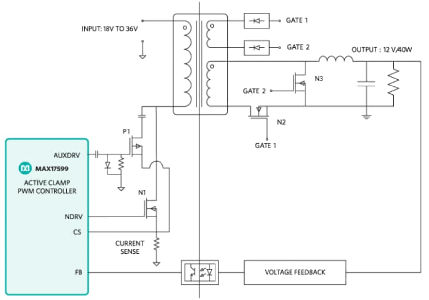 ブロック図 - Analog Devices / Maxim Integrated MAXREFDES48リファレンスデザイン