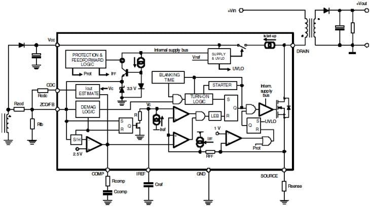 ブロック図 - STMicroelectronics ALTAIR05T-800すべてのプライマリセンシングスイッチングレギュレータ