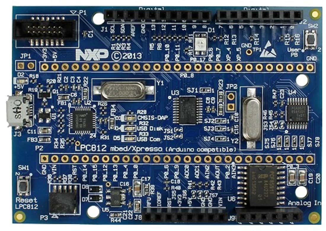 機械図面 - NXP Semiconductors OM13085 LPCXpressoボード