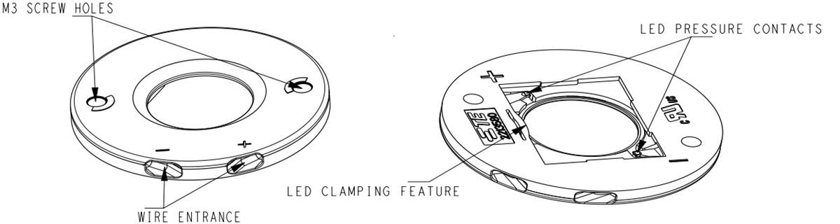 機械図面 - TE Connectivity LUMAWISE Z50 LEDホルダー