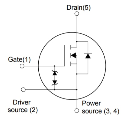 回路図 - STMicroelectronics STL25N60M2-EP NチャンネルパワーMOSFET