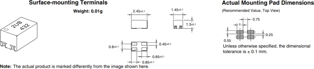Mechanical Drawing - Omron Electronics G3VM-UR MOS FET Relays