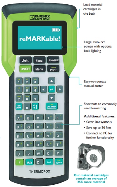 Phoenix Contact THERMOFOXハンドヘルドプリンタ