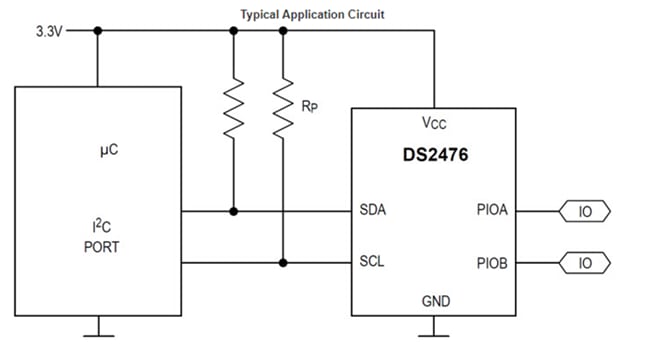 アプリケーション回路図 - Analog Devices / Maxim Integrated DS2476 Deep Cover®セキュアプロセッサ
