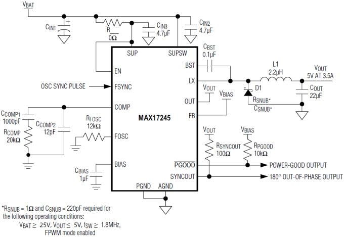 Analog Devices / Maxim Integrated MAX17245同期降圧型DC-DCコンバータ