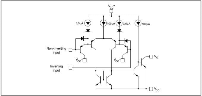 回路図 - STMicroelectronics TS3021高速コンパレータ