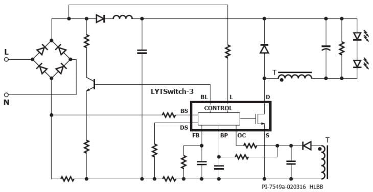 Power Integrations LYTSwitch-3 Single-Stage LED Driver ICs