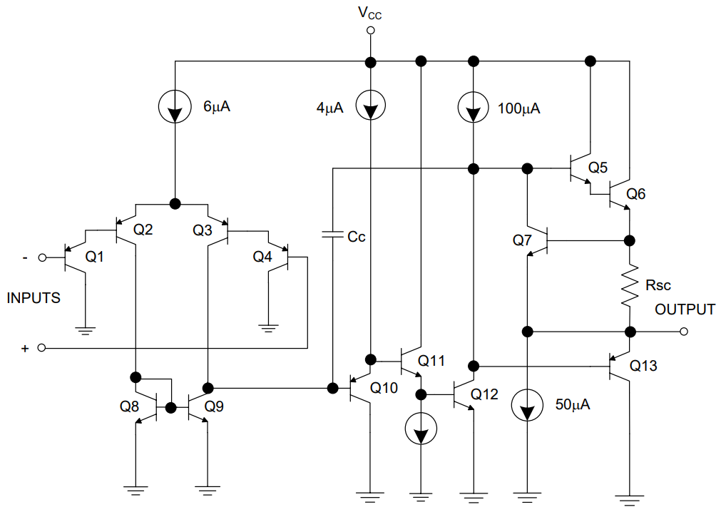 ブロック図 - Diodes Incorporated LM2904差動コンパレータ