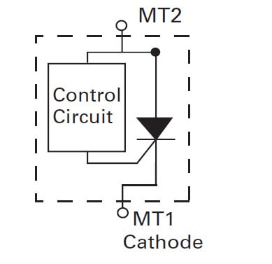 回路図 - Littelfuse PLED6NオープンLEDプロテクタ