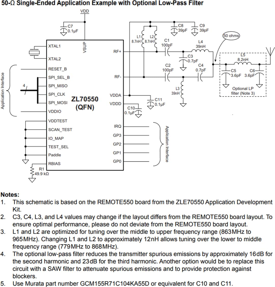 Microsemi / Microchip ZL70550 RFトランシーバ