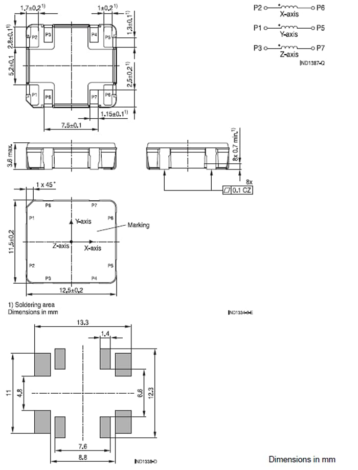 EPCOS / TDK B82453Cシリーズ3Dトランスポンダコイル