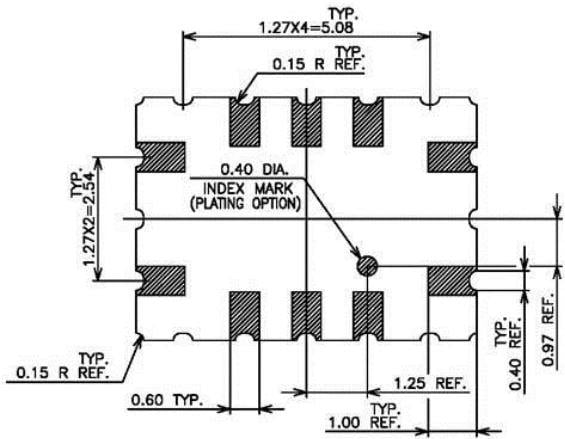 機械図面 - Amphenol SGX Sensortech MiCSコンパクトMOSセンサ
