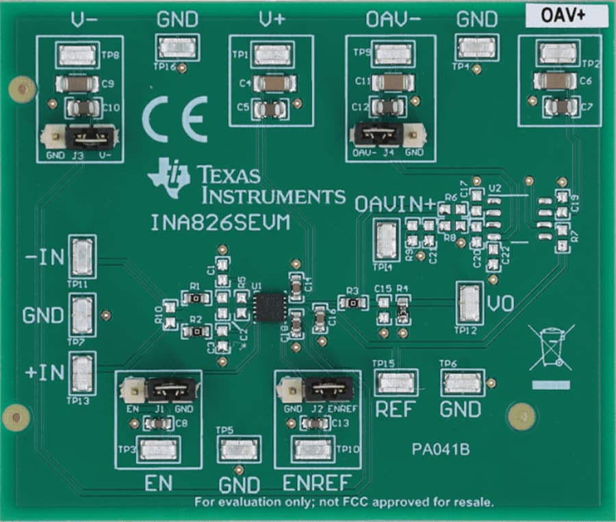 機械図面 - Texas Instruments INA826SEVMアンプ評価モジュール（EVM）