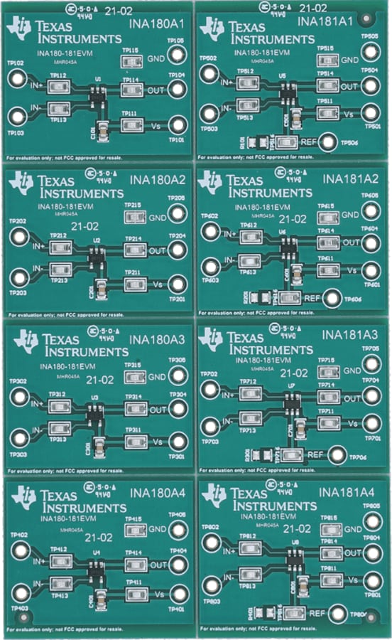 機械図面 - Texas Instruments INA180-181EVM評価モジュール（EVM）