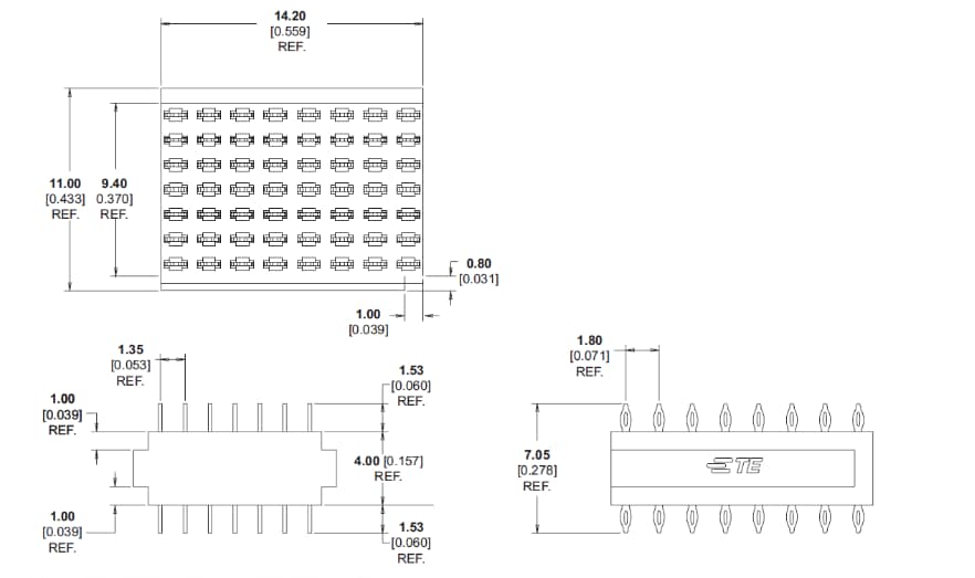 チャート - TE Connectivity - Connectors Press-Fitスタッキングコネクタ