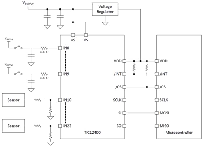 回路図 - Texas Instruments TIC12400 / TIC12400-Q1 MSDI