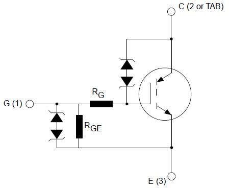 ブロック図 - STMicroelectronics 車載グレード内部クランプIGBT