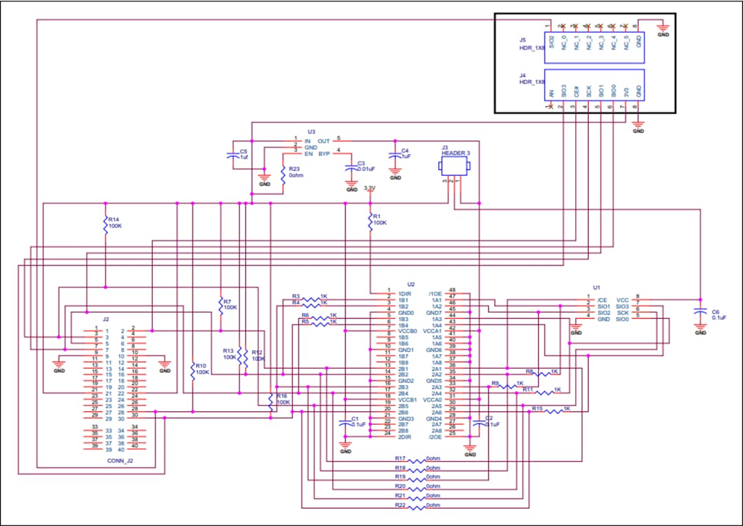 回路図 - Microchip Technology シリアルSuperFlash®キット2 (AC243008)