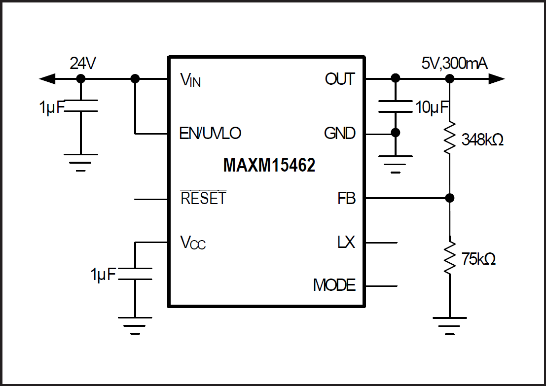 Block Diagram - Maxim Integrated MAXM15462コンパクト降圧パワーモジュール