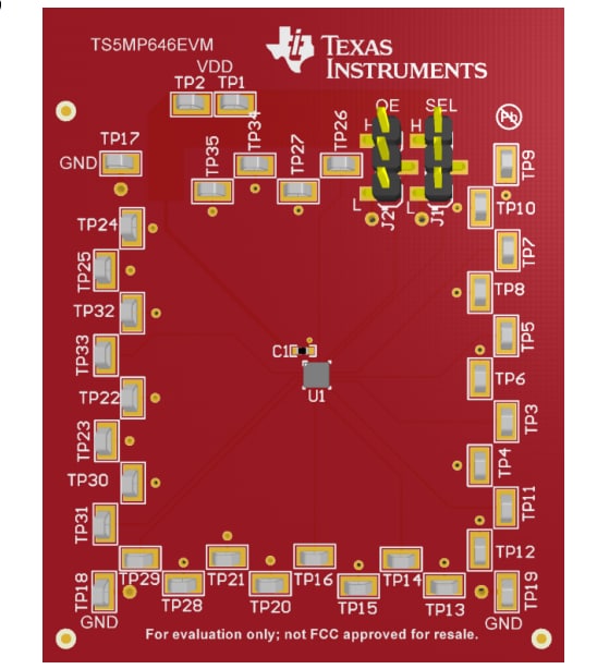 ロケーション回路 - Texas Instruments TS5MP646EVM評価モジュール