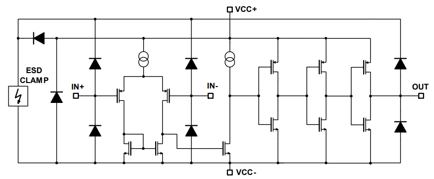 回路図 - STMicroelectronics TSX3704 MicropowerクワッドCMOS電圧コンパレータ