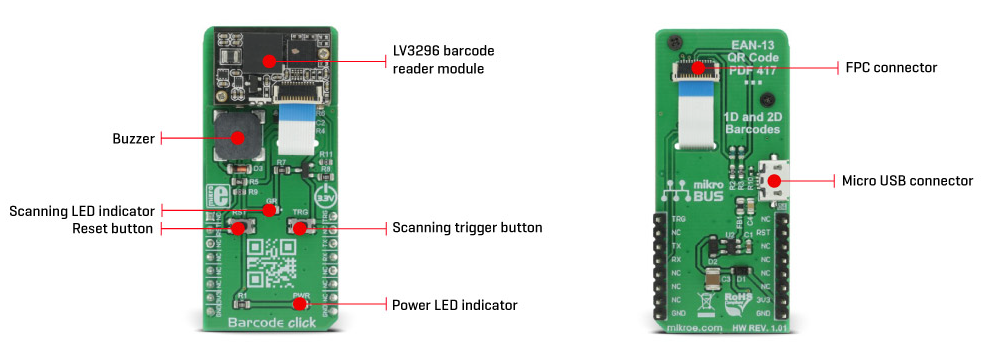 Mikroe MIKROE-2913バーコードクリック