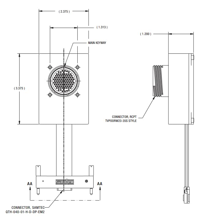 Amphenol Aerospace オクタル1000BASE-T to SGMIIコンバータ