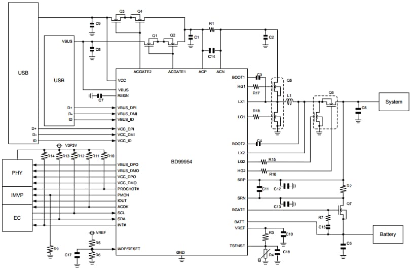 ブロック図 - ROHM Semiconductor バッテリ充電管理IC