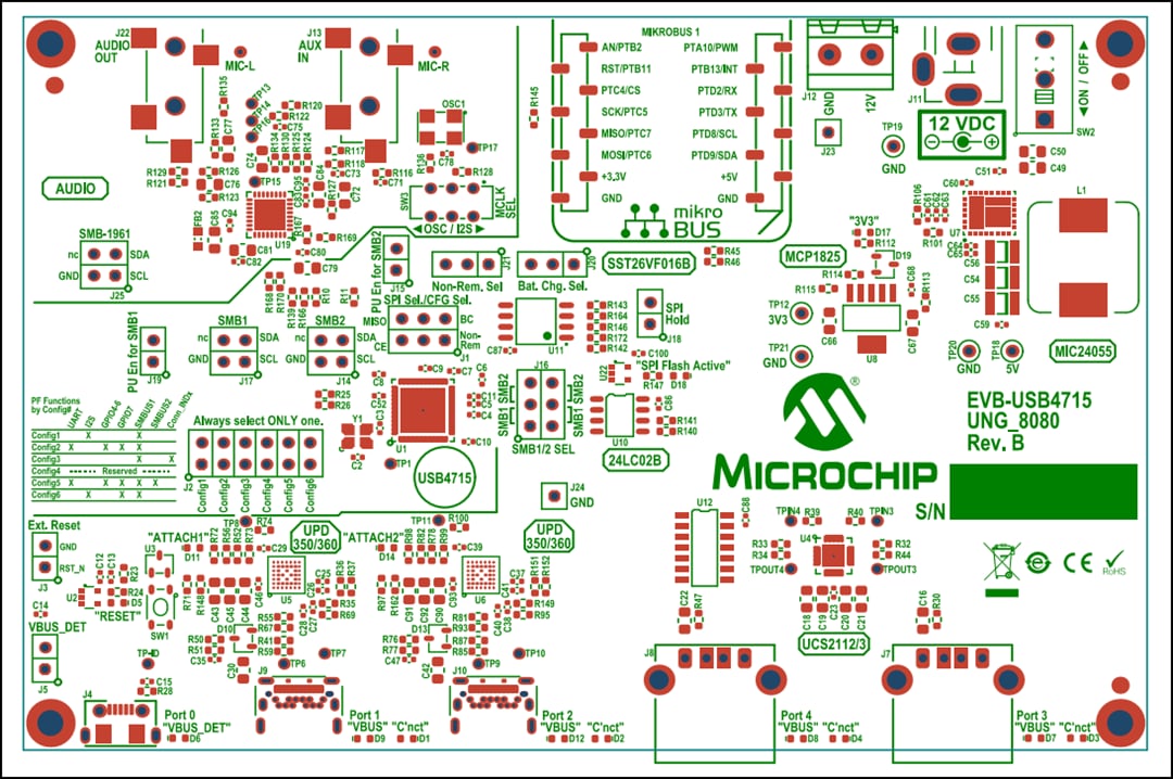 機械図面 - Microchip Technology EVB-USB4715評価キット