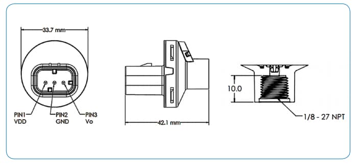 チャート - Amphenol Advanced Sensors NovaSensor FMAろ過空気制限センサ