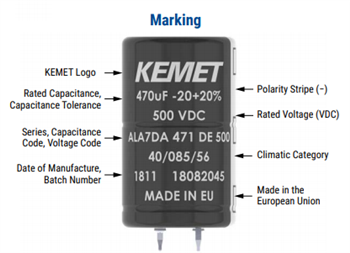 KEMET ALA7D & ALA8D Snap-Inコンデンサ