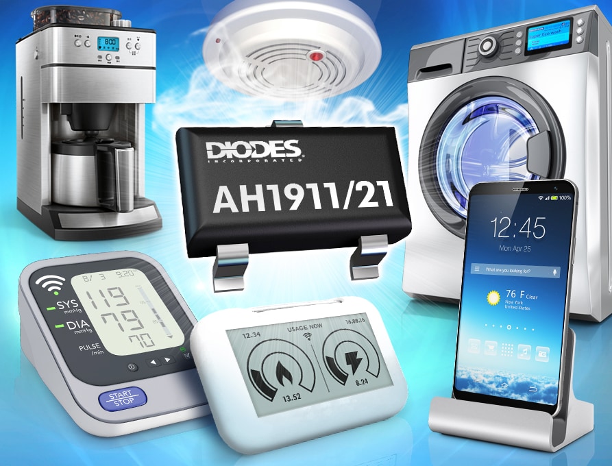 Diodes Incorporated AH1911/AH1921オムニポーラ・ホール効果スイッチ