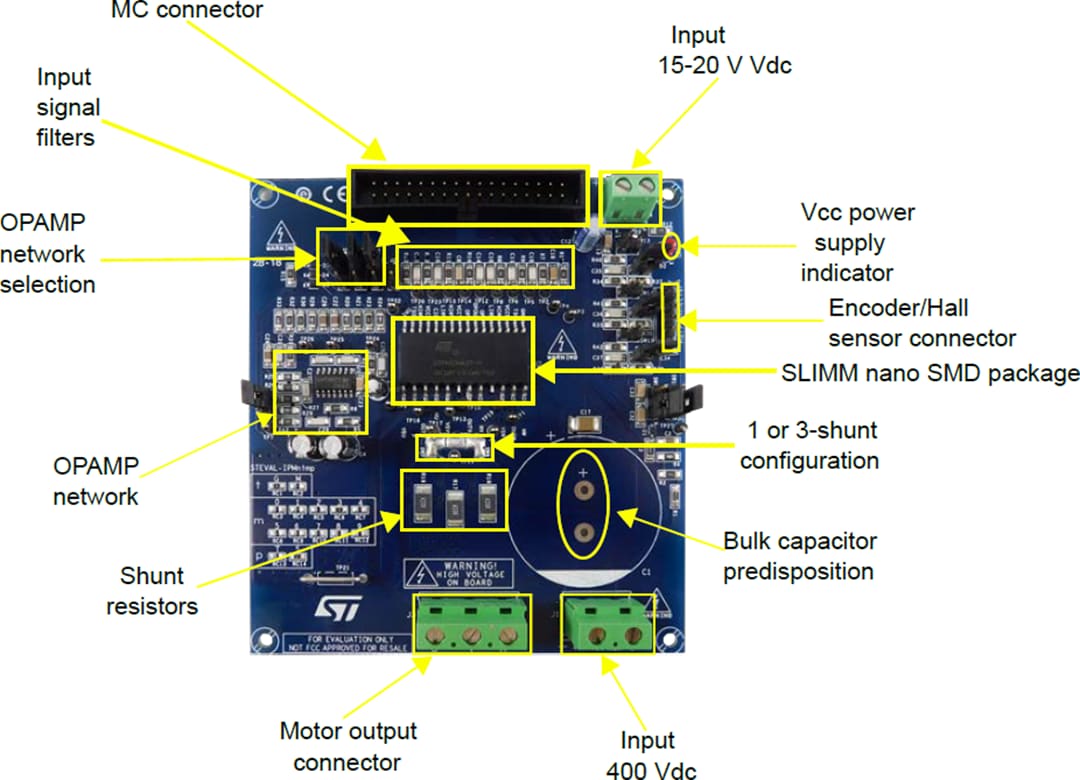 STMicroelectronics STEVAL-IPMnM2Sモータ駆動パワー・ボード