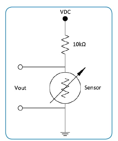 アプリケーション回路図 - Amphenol Advanced Sensors JS8741パイプクリップ温度センサ