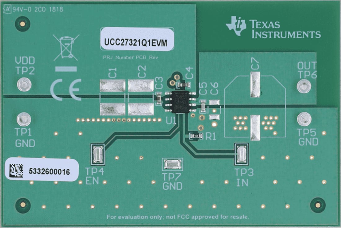 機械図面 - Texas Instruments UCC2732xQ1EVM評価モジュール（EVM）