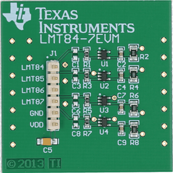 機械図面 - Texas Instruments LMT8x評価モジュール