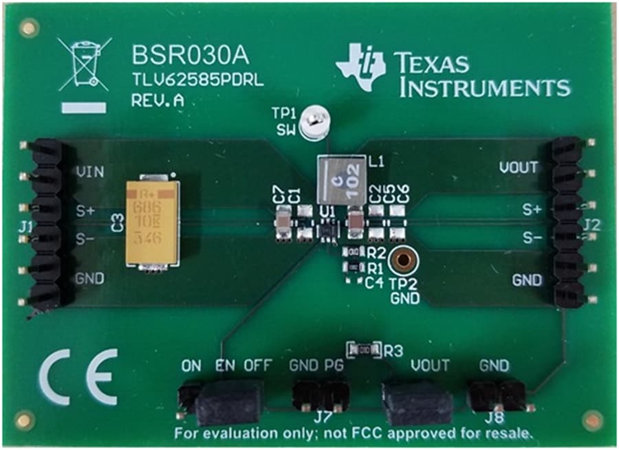 機械図面 - Texas Instruments TLV62585PEVM-030評価モジュール（EVM）
