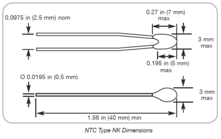 Amphenol Advanced Sensors NKシリーズNTCサーミスタ