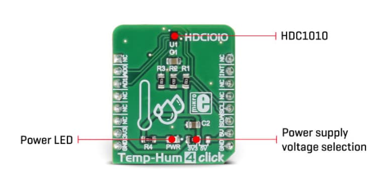 Mikroe MIKROE-2938 Temp-Hum 4 click board™