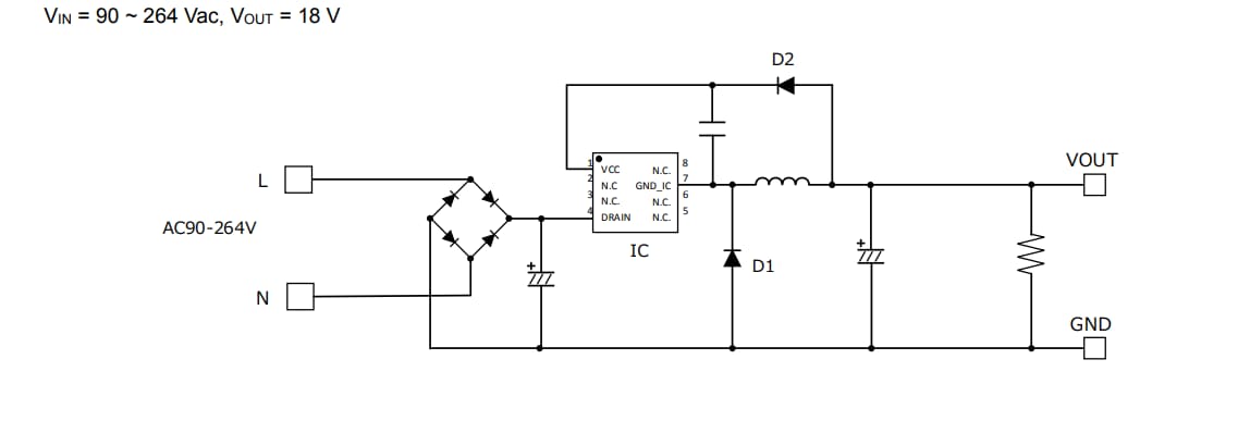 アプリケーション回路図 - ROHM Semiconductor BM2P189TFリファレンスボード