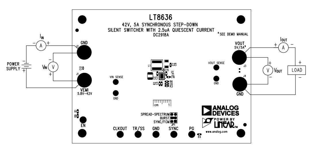 回路図 - Analog Devices Inc. DC2918Aデモボード（LT8636用）