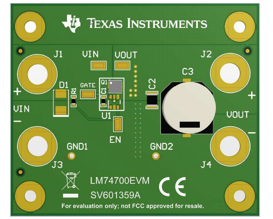 ロケーション回路 - Texas Instruments LM74700EVM評価モジュール