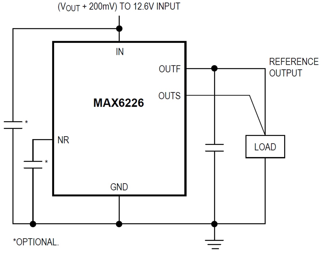 アプリケーション回路図 - Analog Devices / Maxim Integrated MAX6226電圧基準