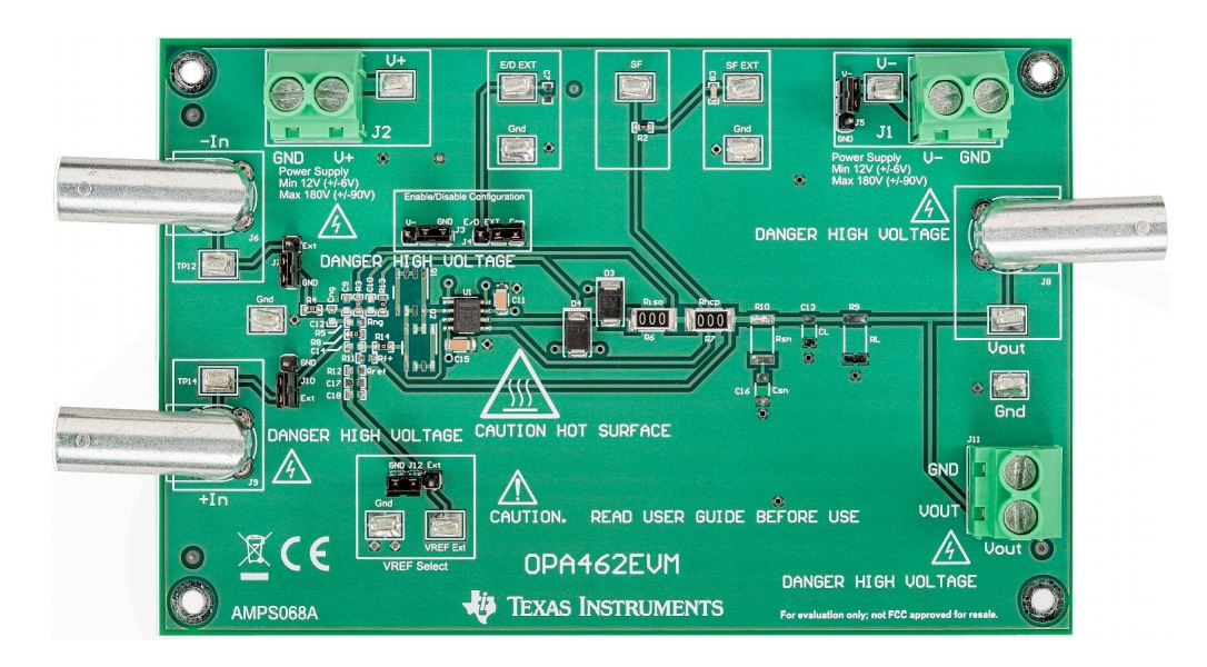 ロケーション回路 - Texas Instruments OPA462EVM評価モジュール