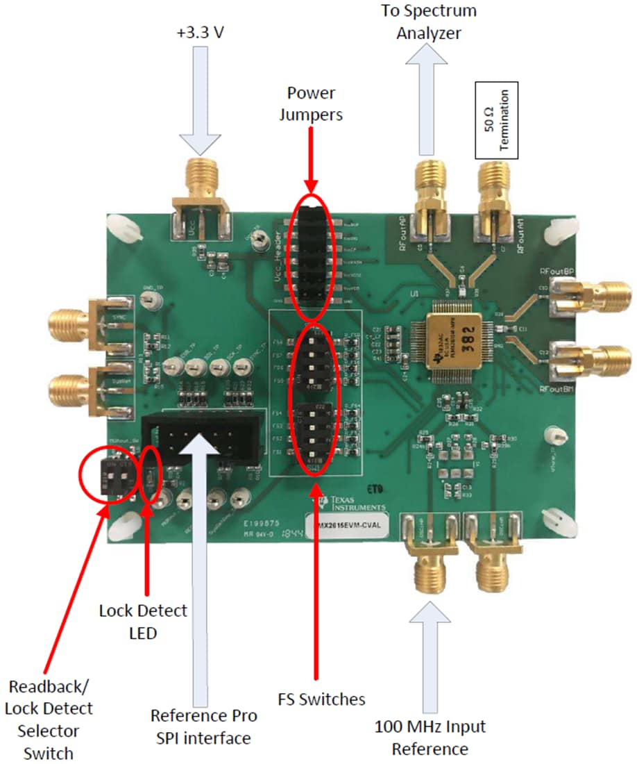 機械図面 - Texas Instruments LMX2615EVM-CVAL評シンセサイザ価モジュール